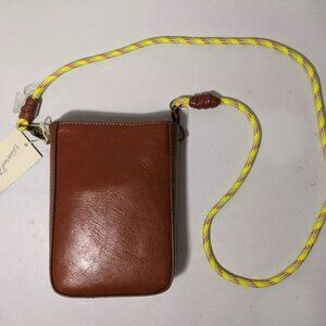 NEW- Universal Thread Phone Crossbody Bag / Purse - Rope Strap - Brown